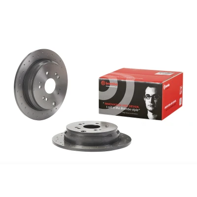 Abbildung von BREMBO 08.A871.1X Bremsscheibe 302 10 5 gelocht, voll beschichtet mit Schrauben HONDA: CR V 4, 3