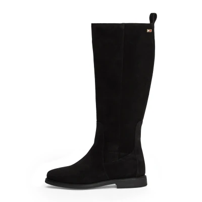 Abbildung von Tommy Hilfiger FLAG LONG BOOT ZIP Stiefel, Damen, Größe: 40, Black Schuhe