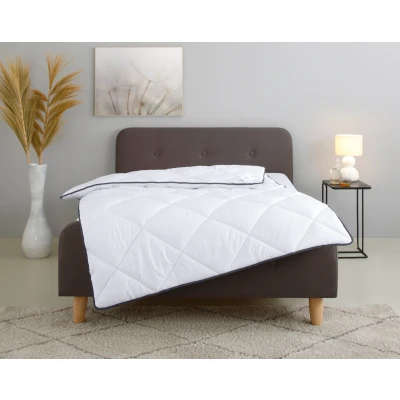 Abbildung von Home affaire Microfaserbettdecke &quot;Murau, Bettdecke 135x200 cm, 155x220 cm und weiteren Größen&quot;, warm, Füllung Polyester, Bezug Microfaser Carbon, (1 St.), Bettdecken, Sommer, Winter, 4 JZB, Decke mit Blauen Engel zertifiziert