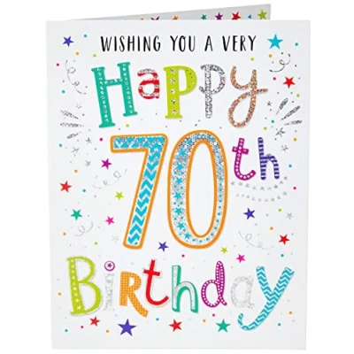 Abbildung von Regal Publishing Geburtstagskarte zum 70. Geburtstag, 20,3 x 15,2 cm
