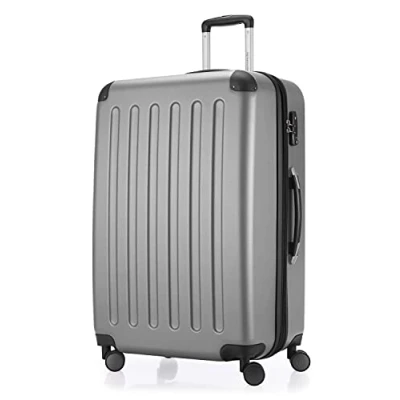 Abbildung von HAUPTSTADTKOFFER SPREE Großer Hartschalen Koffer Trolley Rollkoffer Reisekoffer, 4 Doppel Rollen, 75 cm, 119 L, Silber