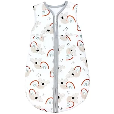 Abbildung von TupTam Ganzjahresschlafsack 2.5 TOG wattiert ärmellos Baby Schlafsack OEKO TEX, Farbe: Koala auf Regenbogen, Größe: 80 86