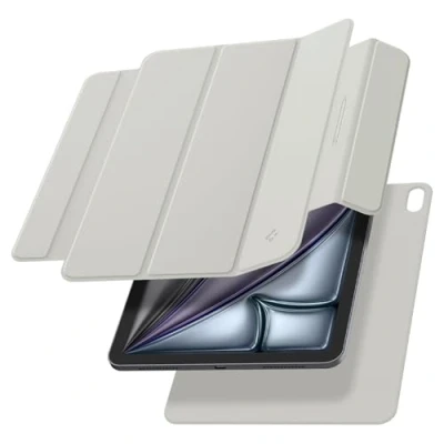 Abbildung von iPad Air 13 inch (2024) M2 Hülle: Spigen Skin Folio OneTap Kunstleder Tablet Hüllen
