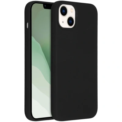 Abbildung von Apple iPhone 14 Plus Hülle MagSafe Silikon Accezz Soft Case/Backcover Handyhülle Schwarz