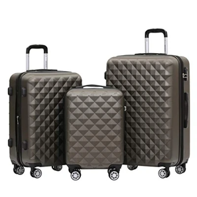 Abbildung von BEIBYE Zwillingsrollen 2066 Hartschale Trolley Koffer Reisekoffer Gepäck M L XL Set (Coffee, Set)