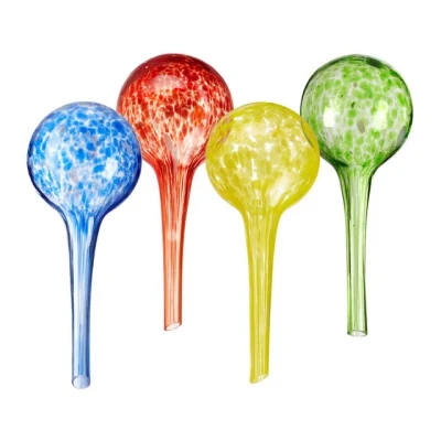 Abbildung von relaxdays Bewässerungskugel Bunte Bewässerungskugeln Glas 4er Set