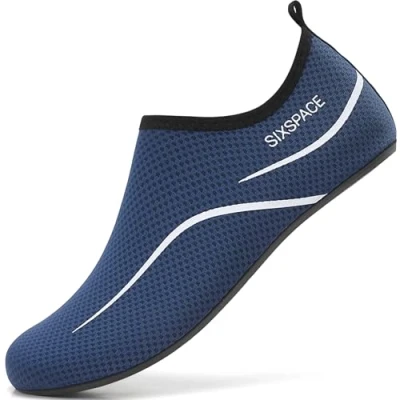 Abbildung von Sixspace Damen Herren Badeschuhe Wasserschuhe Schwimmschuhe Männer Frauen Strandschuhe Barfußschuhe für Strand,Pool,Meer,Wassersport,Tauchen,Surfen,Aqua Cycling(Dunkelblau 37 EU)
