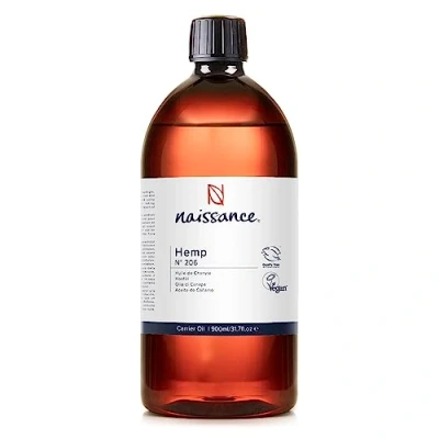 Abbildung von Naissance Hanföl (Nr. 206) 900ml Kaltgepresst Hanfsamenöl für Gesicht, Haut, Haare