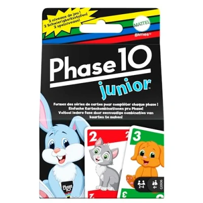Abbildung von Mattel Games Phase 10 Junior Brettspiel für Kinder, Größe: One Size, Multicolor