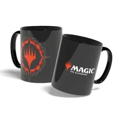 Abbildung von Konix Magic The Gathering Tasse Keramiktasse 320 ml Rot Farbmotiv Schwarz
