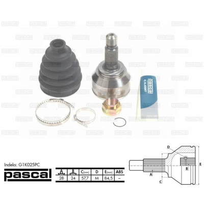 Abbildung von PASCAL G1K025PC Gelenksatz radseitig ROVER: 75 Tourer