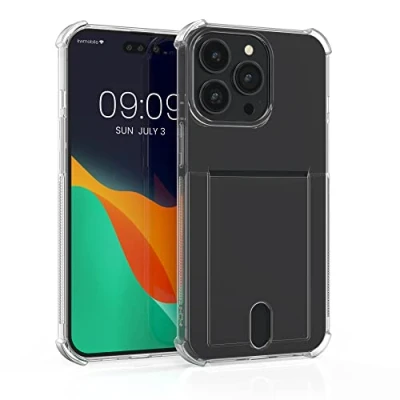 Abbildung von kwmobile Hülle kompatibel mit Apple iPhone 14 Pro Max Backcover Fotofach Silikon Schutzhülle in Transparent