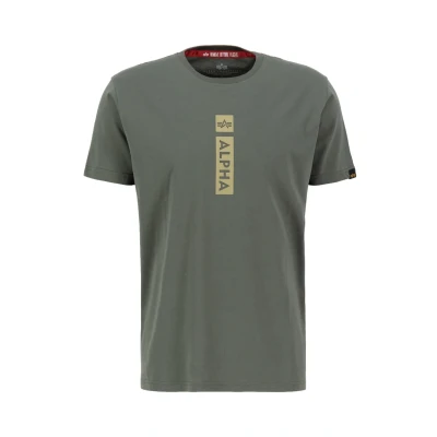 Abbildung von Alpha Industries Tshirt print, Herren, Größe: Small, Dark olive