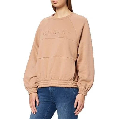 Abbildung von Hurley Damen W Lounge Crew Sweatshirt, Wüste Staub, XS