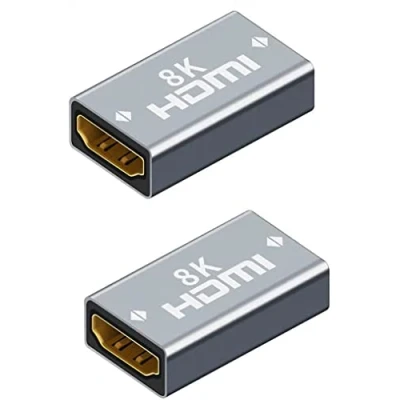 Abbildung von SHANFEILU HDMI Koppler, Buchse auf Buchse, 8K, Adapter, Verlängerungskabel, Stecker, 3D HDR Aluminiumlegierung, für HDTV, PC, Monitor, Projektor, Laptop, 2 Stück
