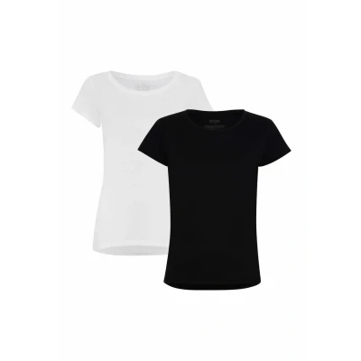 Abbildung von Danish Endurance 2PACK Tshirt basic, Damen, Größe: Small, Mc (1xwhite, 1xblack)