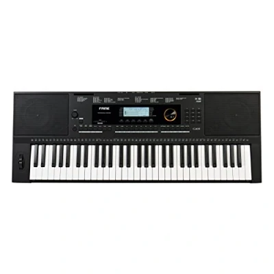Abbildung von FAME Home Keyboard (G 400 E Piano mit 128 facher Polyphonie 61 Tasten 240 Styles 653 Sounds anschlagdynamischer Klaviatur Lautsprechern und Hammermechanik Schwarz, Keyboards, Keyboards), G Keyboard, Piano,