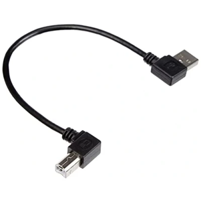 Abbildung von System S USB A zu B Adapter Kabel 90 gewinkelt Datenkabel Grad Winkelstecker Winkel 22 cm