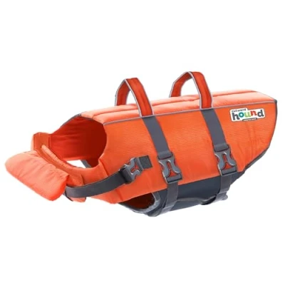 Abbildung von Kyjen 22021 Outward Hound Ripstop Quick Release Easy Fit Rettungsweste für Hunde, verstellbar, Größe L, orange
