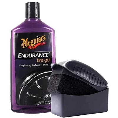 Abbildung von MEGUIAR&#039;S MEGUIARS Endurance High Gloss Reifenglanz Reifenglanzgel Reifenpflege 473 ml &amp; Tyre Dressing Schwamm Auftragsschwamm