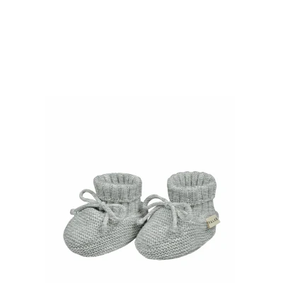 Abbildung von FALKE Unisex Baby Knitted Shoe B SO Baumwolle einfarbig 1 Paar Socken, Grau (Shark Melange 3261), 74 80