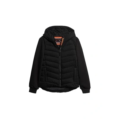 Abbildung von Superdry Hooded Storm Hybrid Padded Winterjacke, Damen, Größe: 36, Black