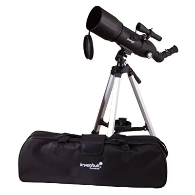 Abbildung von Levenhuk Skyline Travel 80 Tragbares Refraktor Tag und Nachtteleskop mit leichtem Stativ Tasche für Astronomische Terrestrische Beobachtungen im Freien