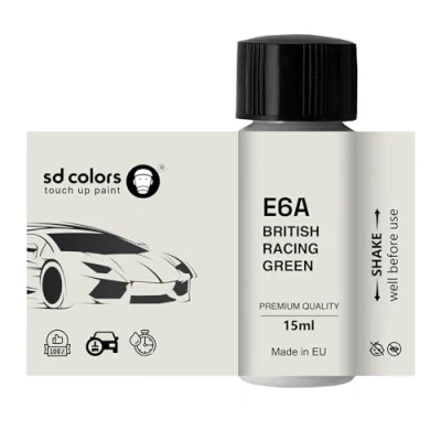 Abbildung von SD COLORS British Racing Green E6A Lackreparaturfarbe, 15 ML, Reparatur Pinsel, Farbcode