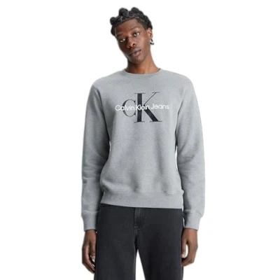 Abbildung von Calvin Klein Jeans CORE Monogram Crewneck Sweatshirt, Herren, Größe: Small, Mid gray