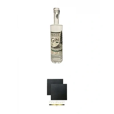 Abbildung von Foersters Heide Gin 0,5 Liter + Schiefer Glasuntersetzer eckig ca. 9,5 cm Ø 2 Stück