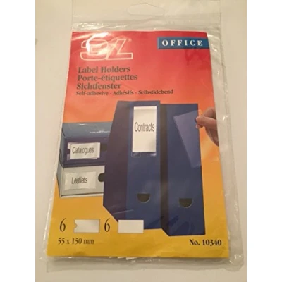 Abbildung von 3L Etikettenhalter Polypropylen selbstklebend mit Etiketten 55 x 150 mm 6 Stück
