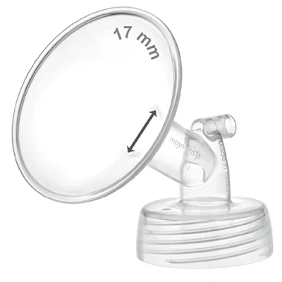 Abbildung von 17 mm Maymom Weithals Pumpenteil für Spectra S1/S2 Pumpen; inkl. breiter Öffnung; kein Original Flansch; ersetzt 16 Schild; Standardflansch