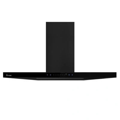 Abbildung von KKT KOLBE Wandhaube Dunstabzugshaube 90cm FLAT9006S FLAT9006S, Abzugshaube / Edelstahl Schwarz Glas WIFI 9 Stufen LED