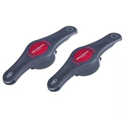 Abbildung von Westmark 2 Kombi /Multi Öffner, löst das Vakuum von Konservengläsern, Länge: 14,7 cm, Propeller, 4 in 1, Anthrazit/Rot, 105122E3