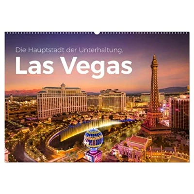Abbildung von Las Vegas Die Hauptstadt der Unterhaltung. (Wandkalender 2025 DIN A2 quer), CALVENDO Monatskalender