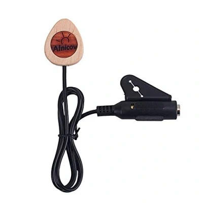 Abbildung von Alnicov Gitarren Pickup Holz Piezo Kontakt Mikrofon Tonabnehmer Für Gitarre Violine Banjo Mandoline Ukulele Gitarre, Ahornholz