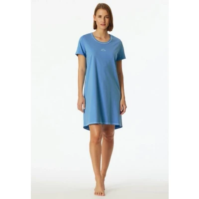 Abbildung von Schiesser Damen Nachthemd Kurzarm Casual Essentials Pyjamaset, hellblau_181252, 38