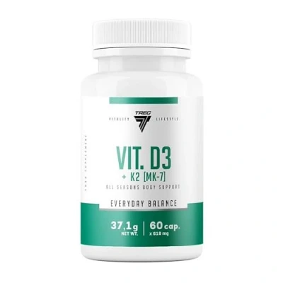 Abbildung von TREC Vitamin D3 + K2 (MK7) 60caps