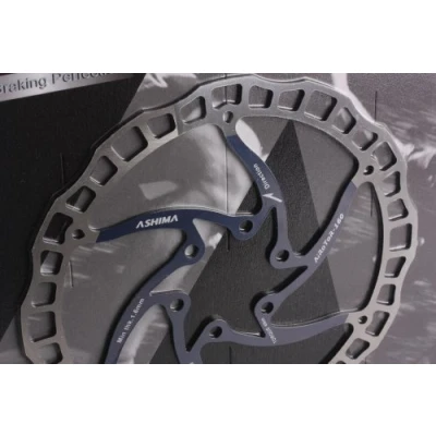 Abbildung von ASHIMA AIROTOR Scheibenbremsen Bremsscheibe Mountainbike 160mm 6&quot; 6 Bolts Blau