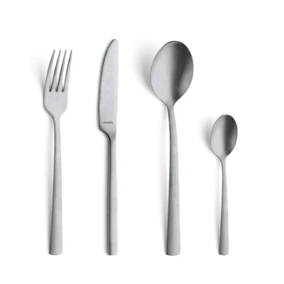 Abbildung von Amefa Manille Stonewash 16 teiliges Besteckset Silber