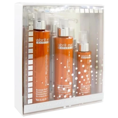 Abbildung von abril et Nature Haarpflege Set Reparierend Plex, STOP Haarausfall Shampoo , Maske und Serum für beanspruchtes oder beschädigtes Haar Verhindert, schützt repariert 550 ml