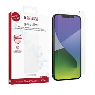 Abbildung von ZAGG InvisibleShield Glass Elite+ für das Apple iPhone 12 Pro Max (Display), antimikrobiell, stoßfest, wischfest, kratzfest