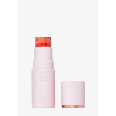 Abbildung von Revolution Skin Silk Blush Stick Aufbauende Farbe für Wangen, Augen und Lippen Creme zu Puder Formel Vegan &amp; Cruelty Free Sunkissed Apricot 4,5 g
