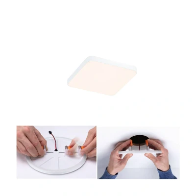 Abbildung von Paulmann 79941 LED Panel Einbaupanel Veluna VariFit Edge 90x90mm eckig Warmweiß Weiß Kunststoff Beleuchtungssystem 3000 K