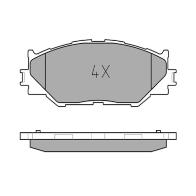 Abbildung von MEYLE 025 239 8317 Bremsbelagsatz ORIGINAL Quality Vorderachse exkl. Verschleißwarnkontakt mit Anti Quietsch Blech LEXUS: IS 3, 2, C