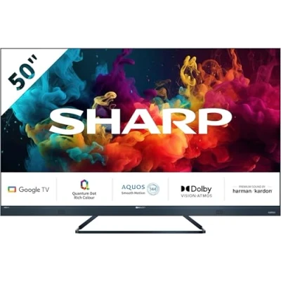 Abbildung von Sharp 4T C50FQx LED Fernseher (126 cm/50 Zoll, 4K Ultra HD, Google TV, Quantum Dot, QLED, Dolby Atmos, Vision, HDMI 2.1 mit eARC)