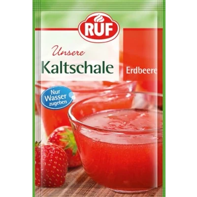 Abbildung von RUF Kaltschale Erdbeere, fruchtige Erfrischung mit gefriergetrockneten Früchten und Erdbeer Geschmack, glutenfrei vegan