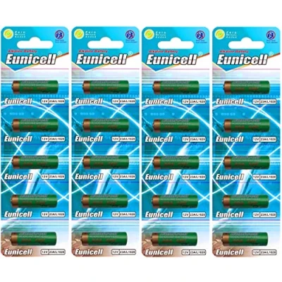 Abbildung von 20 x 23A 12V (4 Blistercards a 5 Batterien) Quecksilberfreie Alkaline Batterien MN21, 23A, V23GA, L1028, A23 EINWEG Markenware Eunicell