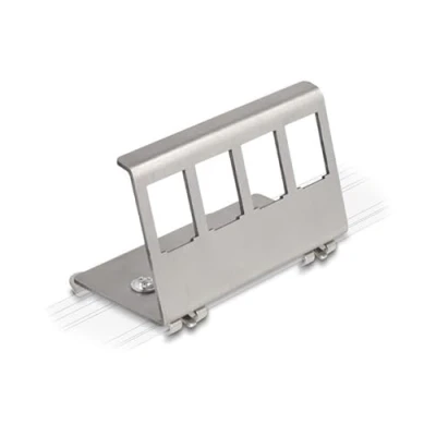 Abbildung von DeLOCK 88140 Keystone Metall Halterung 4 Port für Hutschiene