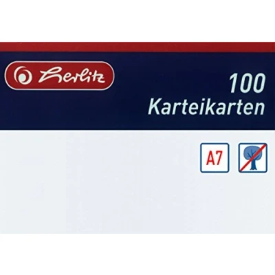 Abbildung von Herlitz Karteikarten A7 (Blanko, 1000 Karten)
